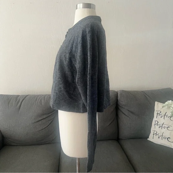NWT Heather Charcoal Softspoke Wilfred Aritzia Cardigan - Picture 3 of 13